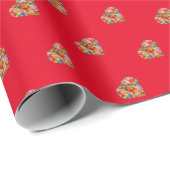 Matig gekleurd hartrood verpakkingspapier cadeaupapier (Rol Hoek)