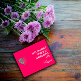 Matig gekleurde hartroze Ik hou van je briefkaart