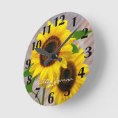 Matig gele zonnebloem ronde klok (Hoek)