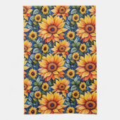 Matig gele zonnebloem theedoek (Verticaal)