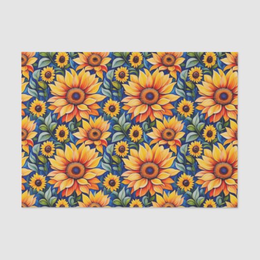 Matig gele zonnebloem tissuepapier (Voorkant)