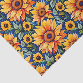 Matig gele zonnebloem tissuepapier (Detail)