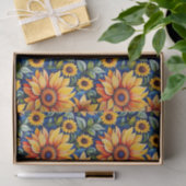 Matig gele zonnebloem tissuepapier (Geschenk)