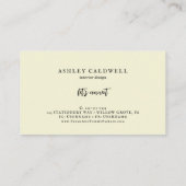 Matig gele zonnebloem visitekaartje (Achterkant)