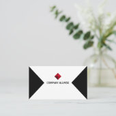 Matig gemarkeerd zwart-wit visitekaartje (Staand voorkant)