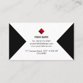 Matig gemarkeerd zwart-wit visitekaartje (Achterkant)