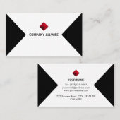 Matig gemarkeerd zwart-wit visitekaartje (Voorkant / Achterkant)