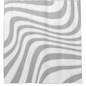 Matig geometrisch abstract patroon wit grijs schat douchegordijn (Voorkant)