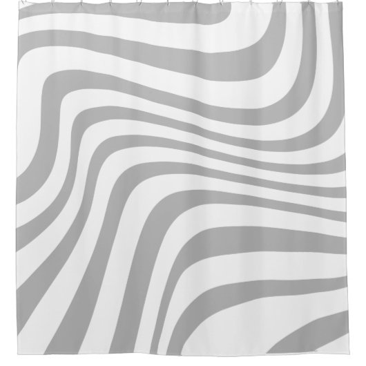 Matig geometrisch abstract patroon wit grijs schat douchegordijn (Voorkant)