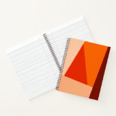 Matig geometrisch kleurenblok Warm Red Oranje Notitieboek (Binnen)