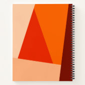 Matig geometrisch kleurenblok Warm Red Oranje Notitieboek (Achterkant)