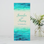 Matig geschilderd bruin zeeen trouwmenu menu (Staand voorkant)