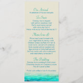 Matig geschilderd bruin zeeen trouwmenu menu (Achterkant)