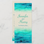 Matig geschilderd bruin zeeen trouwmenu menu (Voorkant / Achterkant)