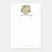 Matig gesimuleerde Folie Monogram Initiaal Post-it® Notes (Voorkant)