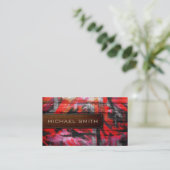 Matig geslepen en elegant leder uitzien visitekaartje (Staand voorkant)