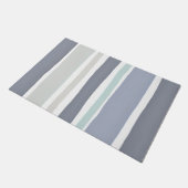 Matig gestreepte leisteen blauw en grijs deurmat (Schuin)