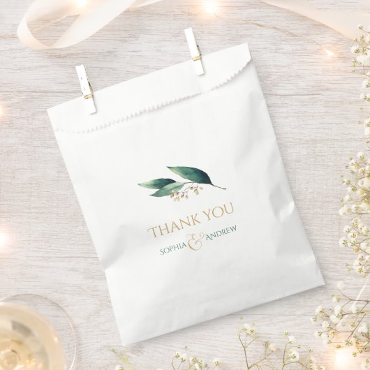 Matig geverfde botanische bruine bruiloft bedankzakje (Geknipt)