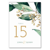 Matig geverfde botanische bruine bruiloft kaart (Voorkant)