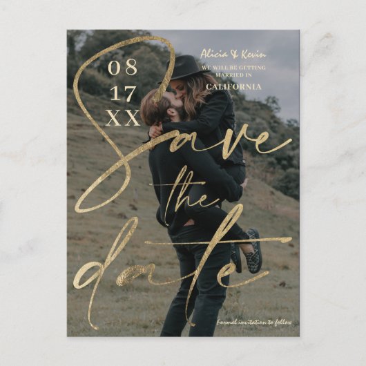 Matig gewaagd bladmanuscript sparen de datumfoto briefkaart (Voorkant)