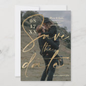 Matig gewaagd bladmanuscript sparen de datumfoto kaart (Voorkant)