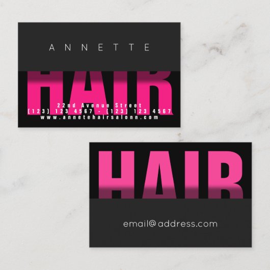 Matig gewaagd elegant schaduwuiterlijk visitekaartje (Voorkant / Achterkant)