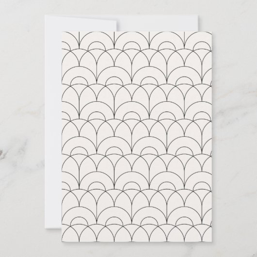 Matig gewaagd, trouwe trouwcrème zwarte elegant save the date (Achterkant)