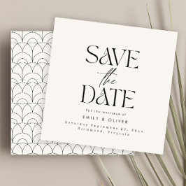 Matig gewaagd, trouwe trouwcrème zwarte elegant save the date