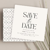 Matig gewaagd, trouwe trouwcrème zwarte elegant save the date