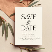 Matig gewaagd, trouwe trouwcrème zwarte elegant save the date