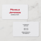 Matig gewoon rood wit visitekaartje (Voorkant / Achterkant)