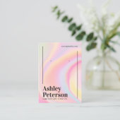 Matig girale regenboogscript oorscherm visitekaartje (Staand voorkant)