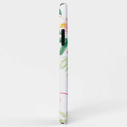 Matig girale roze groene waterverf monogram Case-Mate iPhone case (Achterkant/rechts)