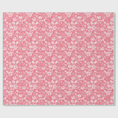 Matig Girly Blush Pink Spring Flower Pattern Cadeaupapier (Vlak)