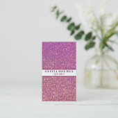 Matig Girly Faux PinkPurple Glitter Event Planner Visitekaartje (Staand voorkant)
