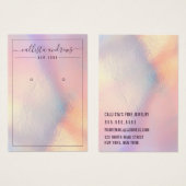 Matig 'Girly Peach' Iridescent Earring Display Kaa Visitekaartje (Voorkant /achterkant)