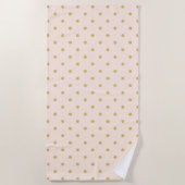 Matig Girly Pink en Gold Polka Dots Pattern Strandlaken (Voorkant)