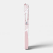 Matig Girly Roos Gold Geometric Monogram Naam Case-Mate iPhone Case (Achterkant / Links)