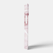 Matig Girly Roos Gold Geometric Monogram Naam Case-Mate iPhone Case (Achterkant / Rechts)