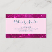 Matig glitter roos goud lippen make-upbus visitekaartje (Achterkant)