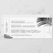 Matig Gold Black Palm-instapkaart Save The Date (Achterkant)