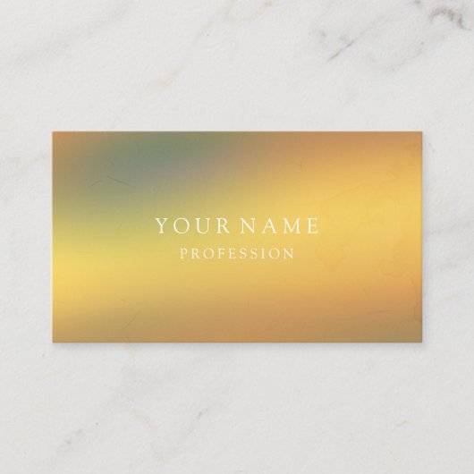 Matig Gold Minimal Silk Metallic White Visitekaartje (Voorkant)