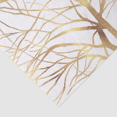 Matig Gold Tree Silhouette Minimaal wit ontwerp Tissuepapier (Detail)