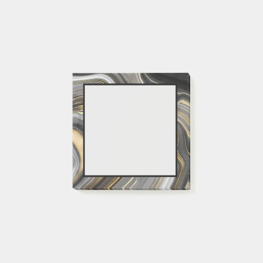 Matig goud- en grijze geode mineraal Abstract Post-it® Notes (Voorkant)