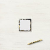 Matig goud- en grijze geode mineraal Abstract Post-it® Notes (Op bureau)