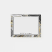 Matig goud- en grijze geode mineraal Abstract Post-it® Notes (Voorkant)