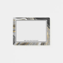 Matig goud- en grijze geode mineraal Abstract Post-it® Notes