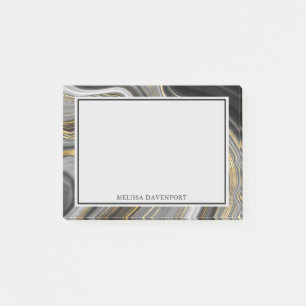 Matig goud- en grijze geode mineraal Abstract Post-it® Notes