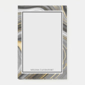 Matig goud- en grijze geode mineraal Abstract Post-it® Notes (Voorkant)