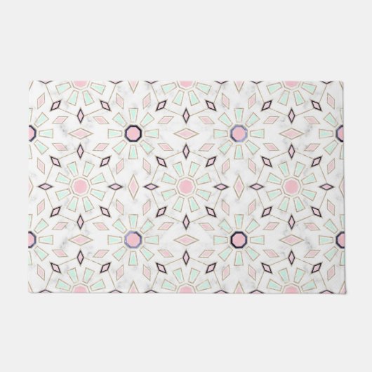 Matig goud Marokkaans afbeelding voor geometrische Deurmat (Voorkant)